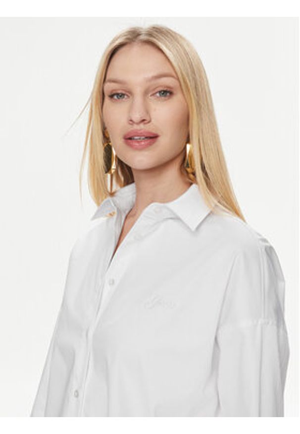 Guess Koszula Ls Nicla W4RH51 WD2M1 Biały Regular Fit. Kolor: biały. Materiał: bawełna
