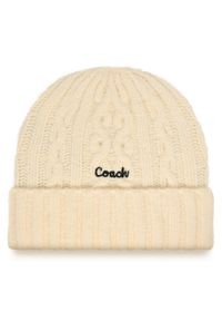 Coach Czapka CCL47 Écru. Kolor: kremowy. Materiał: poliester #1
