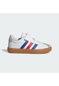 Adidas - Buty VL Court 3.0 Skateboarding Kids. Okazja: na co dzień. Kolor: czerwony, niebieski, wielokolorowy, biały. Materiał: zamsz. Wzór: gładki. Sport: skateboard