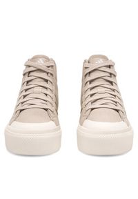 Adidas - adidas Sneakersy BRAVADA 2.0 MID PLATFORM IE2315 Beżowy. Kolor: beżowy. Materiał: materiał. Obcas: na platformie #7