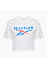 Reebok Fitness - Koszulka Reebok Identity Big Logo Crop Tee. Kolor: biały. Sport: fitness #1
