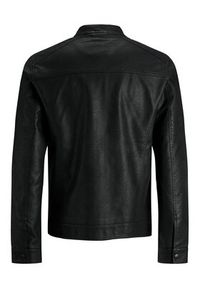Jack & Jones - Jack&Jones Kurtka z imitacji skóry 12182461 Czarny Regular Fit. Kolor: czarny. Materiał: skóra