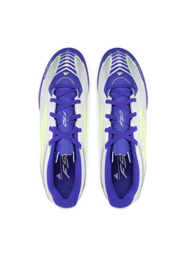 Adidas - adidas Buty do piłki nożnej F50 Club Messi Firm/Multi-Ground IH0916 Szary. Kolor: szary. Materiał: skóra