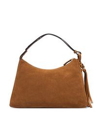 TOMMY HILFIGER - Tommy Hilfiger Torebka Th Statement Shoulder Bag Suede AW0AW18824 Brązowy. Kolor: brązowy. Materiał: skórzane, zamszowe #5