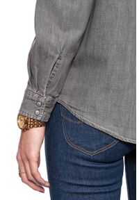 Wrangler - KOSZULA JEANSOWA DAMSKA WRANGLER L/S EAGLE DENIM SHIR GREY DENI W5178MR6E. Materiał: jeans, denim