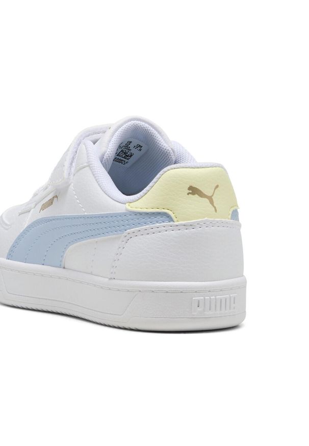 Puma - Dziecięce sneakersy PUMA Caven 2.0 PUMA White Haute Tropic Gold Moon Blue Yellow. Kolor: niebieski, wielokolorowy, biały, żółty. Sezon: lato. Sport: turystyka piesza