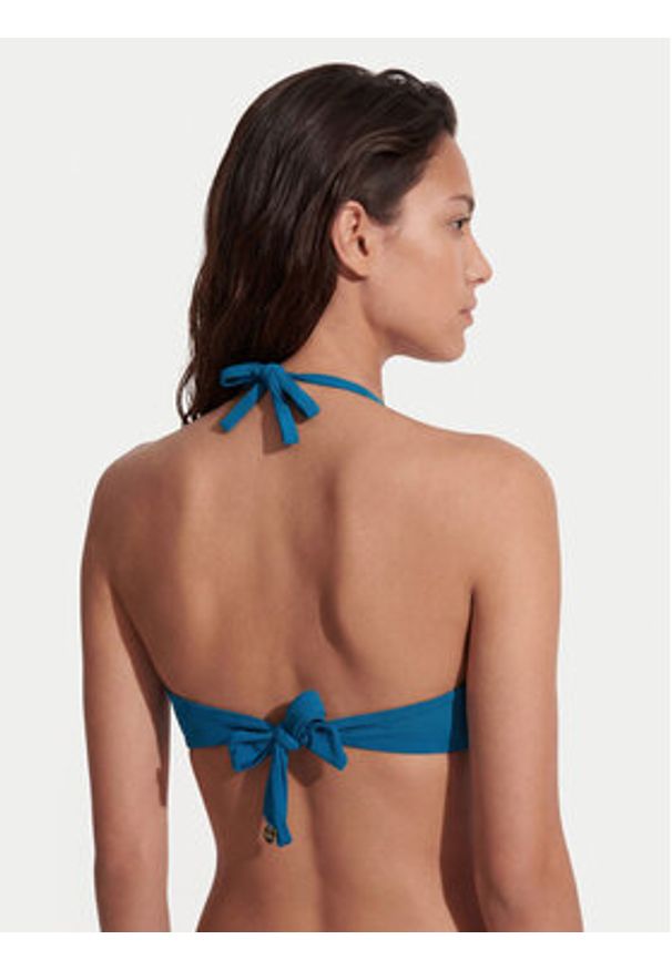 Max Mara Beachwear Góra od bikini Amelia 2616821239 Turkusowy. Kolor: turkusowy. Materiał: syntetyk
