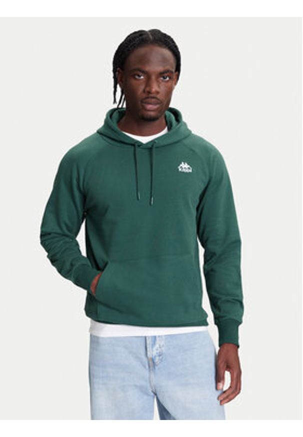 Kappa Bluza Authentic 321W7GW Zielony Regular Fit. Kolor: zielony. Materiał: bawełna