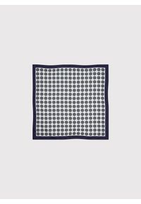 Pako Lorente - PAKO LORENTE – Biała poszetka męska w geometryczny wzór. Kolor: biały. Materiał: poliester. Wzór: geometria