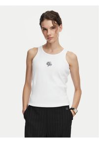Beverly Hills Polo Club Top P-SS26W-TK550000 Biały Regular Fit. Typ kołnierza: polo. Kolor: biały. Materiał: bawełna #1
