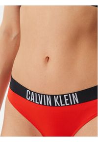 Calvin Klein Swimwear Dół od bikini KW0KW02856 Czerwony. Kolor: czerwony. Materiał: syntetyk