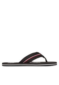 TOMMY HILFIGER - Tommy Hilfiger Japonki Corporate Hilfiger Beach FM0FM05436 Czarny. Kolor: czarny. Materiał: materiał