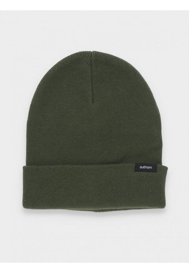 outhorn - Czapka beanie uniseks. Materiał: bawełna, dzianina. Wzór: aplikacja. Styl: klasyczny
