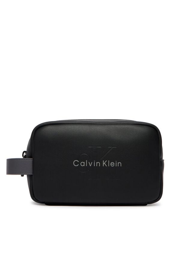 Calvin Klein Kosmetyczka Bold Dopp Kit LV04D1238G Czarny. Kolor: czarny. Materiał: skóra