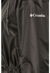 columbia - Columbia kurtka przeciwdeszczowa damska kolor czarny przejściowa. Kolor: czarny. Materiał: materiał #3