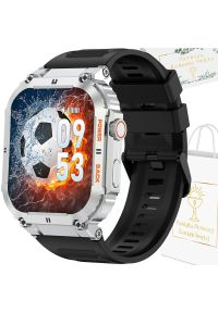 Gravity - Zegarek chłopięcy KOMUNIA SMARTWATCH GRAVITY LUTON GT6-5 srebrny/ czarny gumowy. Rodzaj zegarka: smartwatch. Kolor: czarny, srebrny, wielokolorowy. Materiał: guma
