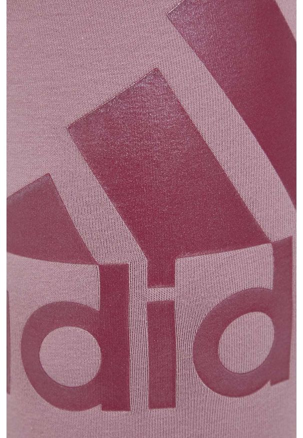 Adidas - adidas legginsy HC8618 damskie kolor różowy z nadrukiem. Stan: podwyższony. Kolor: różowy. Materiał: bawełna. Wzór: nadruk