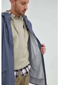 Rains kurtka 12020 Long Jacket kolor fioletowy przejściowa. Okazja: na co dzień. Kolor: fioletowy. Materiał: materiał. Styl: casual #3