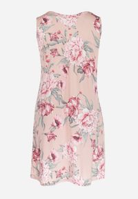 Born2be - Różowa Trapezowa Sukienka Midi w Kwiaty Lexani. Okazja: na co dzień. Kolor: różowy. Długość rękawa: bez rękawów. Wzór: kwiaty. Typ sukienki: trapezowe. Styl: casual. Długość: midi #5