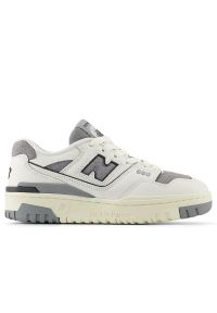 Buty młodzieżowe New Balance GSB550LG - szare. Kolor: szary. Materiał: guma, skóra. Szerokość cholewki: normalna. Sport: koszykówka