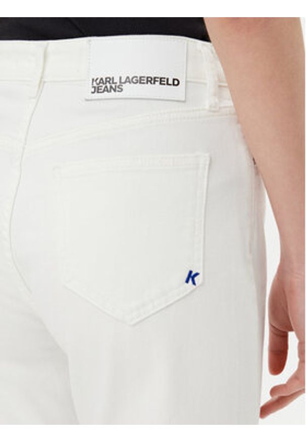 Karl Lagerfeld Jeans Jeansy A2W10135 Biały Straight Fit. Kolor: biały