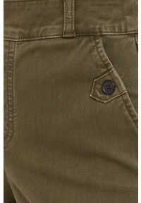 Spanx spodnie damskie kolor zielony proste high waist. Okazja: na co dzień. Stan: podwyższony. Kolor: zielony. Materiał: tkanina. Styl: casual #2