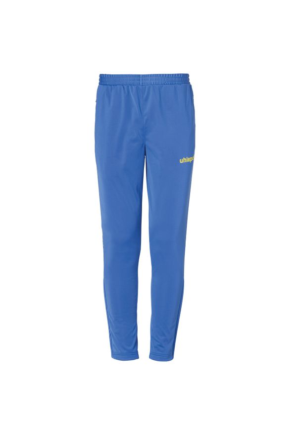 UHLSPORT - Spodnie dresowe dla dzieci Uhlsport Score Track. Kolor: wielokolorowy, niebieski, żółty. Materiał: dresówka. Sport: piłka nożna