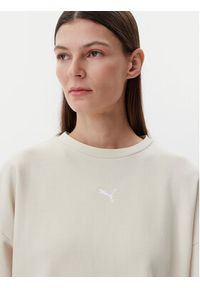 Puma Bluza Ess 685401 Beżowy Oversize. Kolor: beżowy. Materiał: bawełna, syntetyk #3