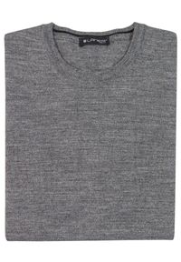 Lanieri Fashion - Szary sweter męski SW31 - niski półgolf. Kolor: szary. Materiał: akryl, wełna, materiał #1