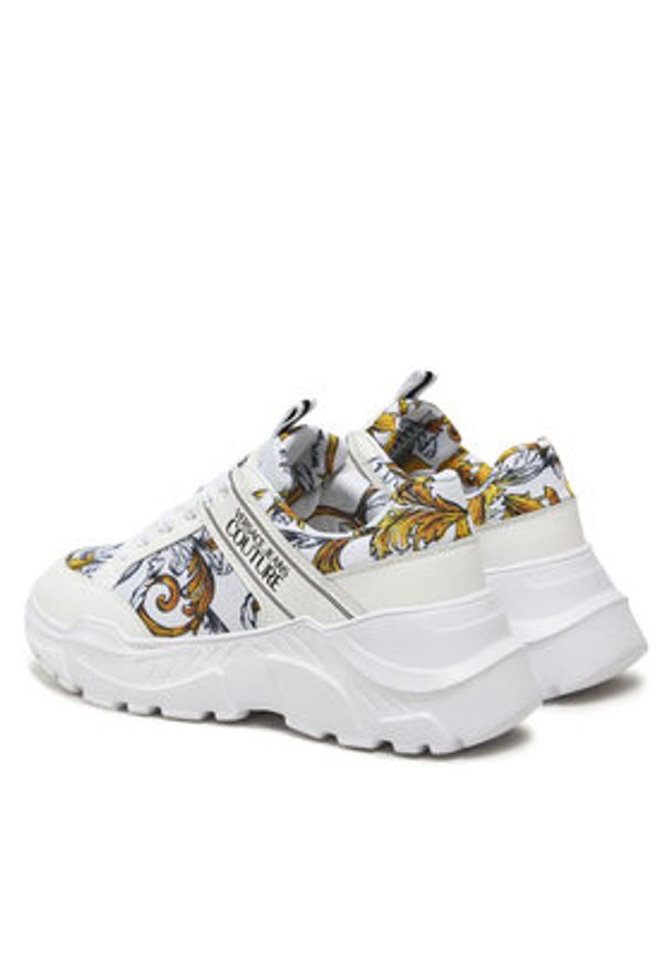 Versace Jeans Couture Sneakersy 78YA3SC2 Biały. Kolor: biały. Materiał: skóra