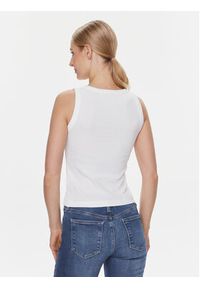 Calvin Klein Jeans Top J20J222566 Biały Slim Fit. Kolor: biały. Materiał: bawełna #3