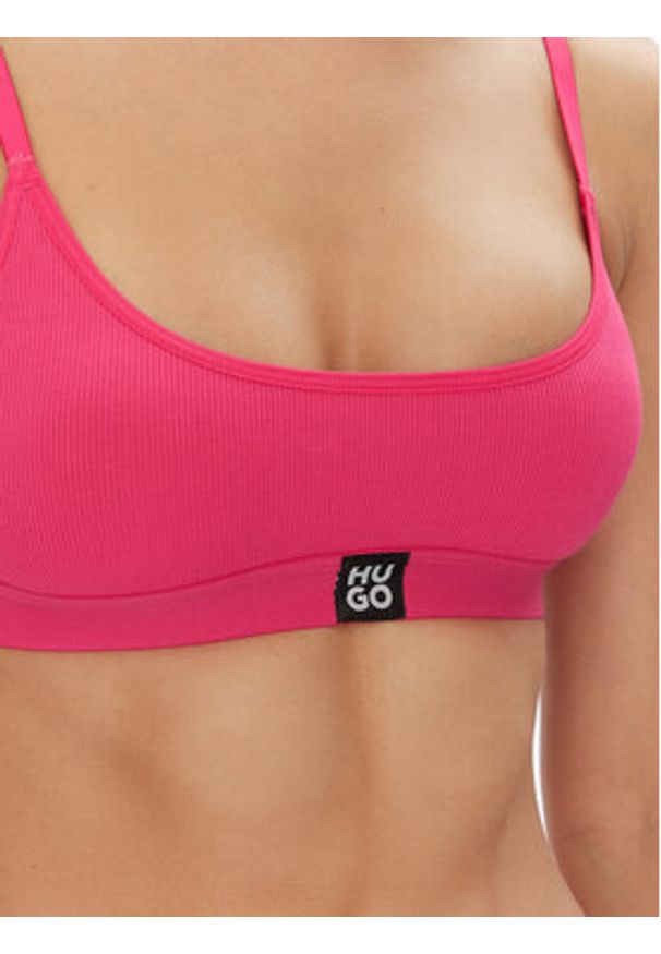 Hugo - HUGO Biustonosz top Bralette Rib 50496811 Różowy. Kolor: różowy