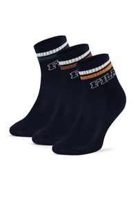 Zestaw 3 par wysokich skarpet dziecięcych Fila. Kolor: niebieski