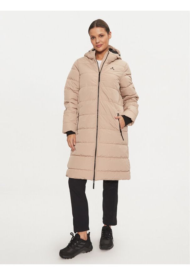Whistler Płaszcz zimowy Amaret W Long Puffer W234603 Beżowy Regular Fit. Kolor: beżowy. Materiał: syntetyk. Sezon: zima