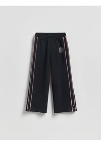 Reserved - Spodnie Inter Miami - czarny. Kolor: czarny. Materiał: dresówka, bawełna, dzianina #1