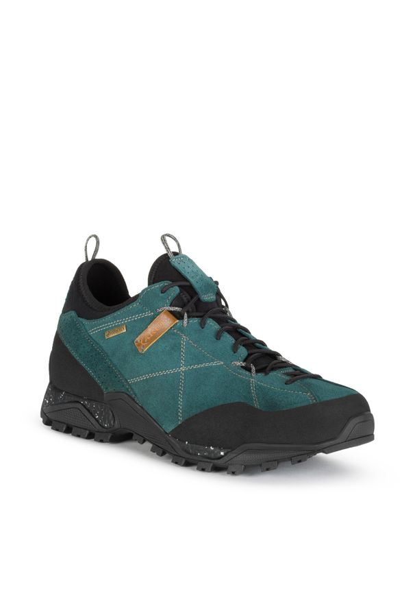Buty trekkingowe damskie Aku Nativa GTX. Kolor: niebieski. Materiał: skóra. Szerokość cholewki: normalna. Styl: sportowy