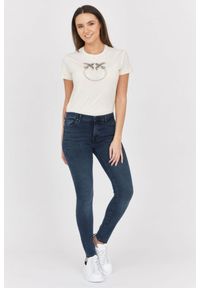 7 FOR ALL MANKIND Niebieskoszare jeansy damskie HW SKINNY SLIM ILLUSION, Rozmiar 26. Kolor: niebieski