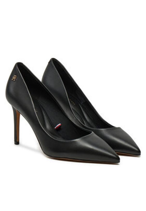 TOMMY HILFIGER - Tommy Hilfiger Szpilki Essential Pointed Pump FW0FW07533 Czarny. Kolor: czarny. Materiał: skóra. Obcas: na szpilce