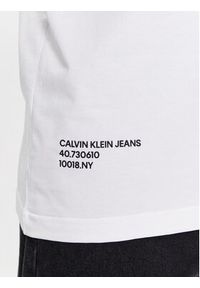 Calvin Klein Jeans T-Shirt Text J30J325065 Biały Regular Fit. Kolor: biały. Materiał: bawełna #3