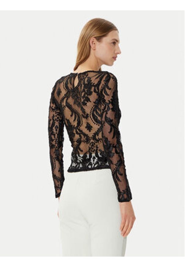 Morgan Bluzka 242-TENDRE Czarny Slim Fit. Kolor: czarny. Materiał: syntetyk
