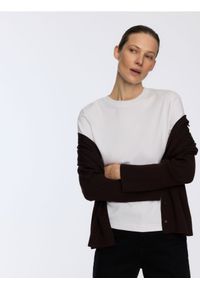 Reserved - T-shirt z bawełny merceryzowanej - biały. Kolor: biały. Materiał: bawełna