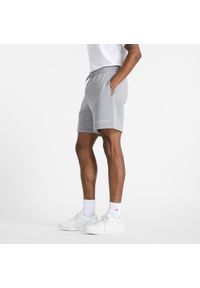 Spodenki męskie New Balance MS51506YST – szare. Kolor: szary. Materiał: bawełna, dresówka, materiał, poliester #4