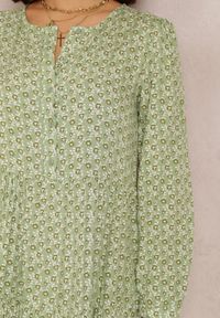 Renee - Zielona Sukienka Pherothoe. Kolor: zielony. Długość rękawa: długi rękaw. Styl: klasyczny. Długość: maxi
