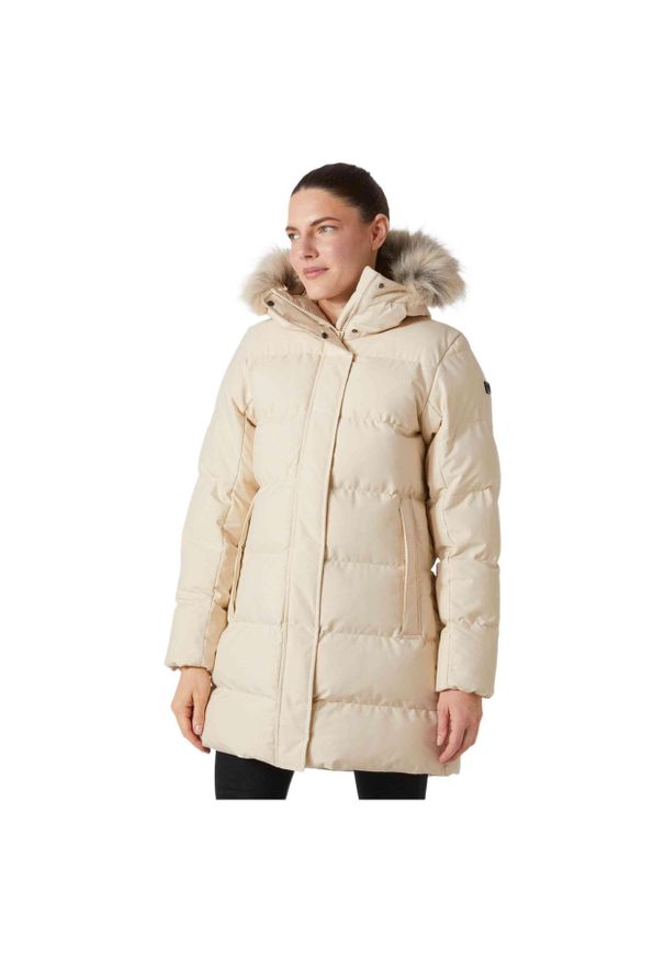 Helly Hansen - Kurtka puchowa damska Blossom Puffy Parka. Kolor: biały. Materiał: puch. Sezon: zima