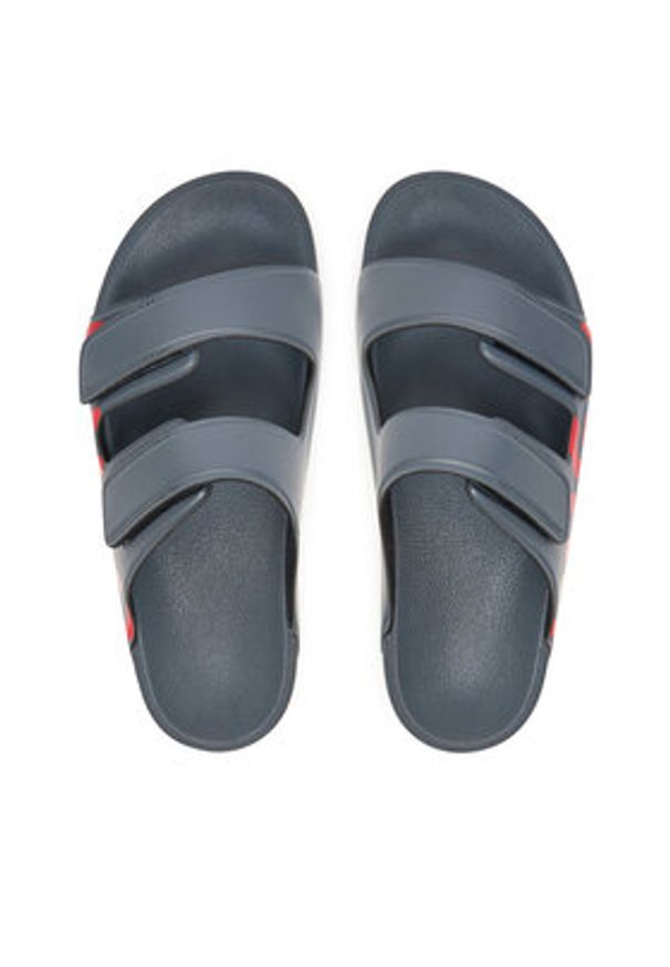 Hugo - HUGO Klapki Evander 50542042 Szary. Kolor: szary. Materiał: skóra