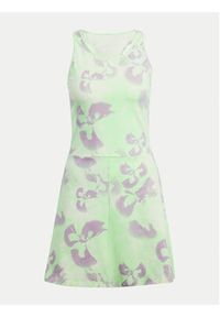 Adidas - adidas Sukienka letnia Floral Graphic IS4246 Zielony Slim Fit. Kolor: zielony. Materiał: bawełna. Sezon: lato