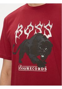 BOSS - Boss T-Shirt TeePantera 50510223 Czerwony Regular Fit. Kolor: czerwony. Materiał: bawełna. Wzór: motyw zwierzęcy #4