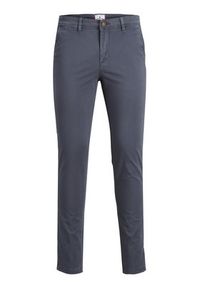 Jack & Jones - Jack&Jones Chinosy Jjimarco Jjbowie 12176042 Szary Slim Fit. Kolor: szary. Materiał: bawełna