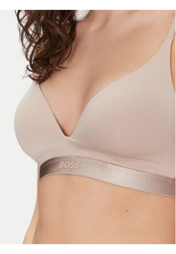 BOSS Biustonosz braletka 50535250 Beżowy. Kolor: beżowy. Materiał: bawełna