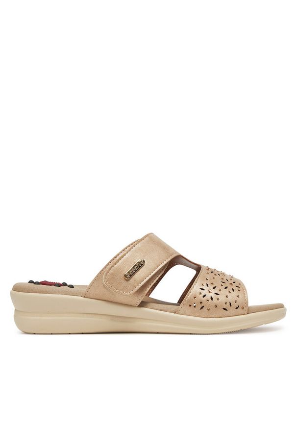 Klapki Go Soft. Kolor: beżowy